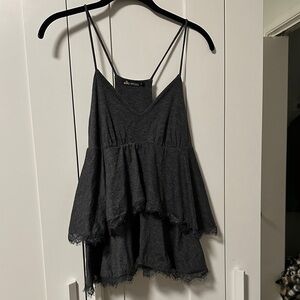 Ella Moss Charcoal Layered Camisole